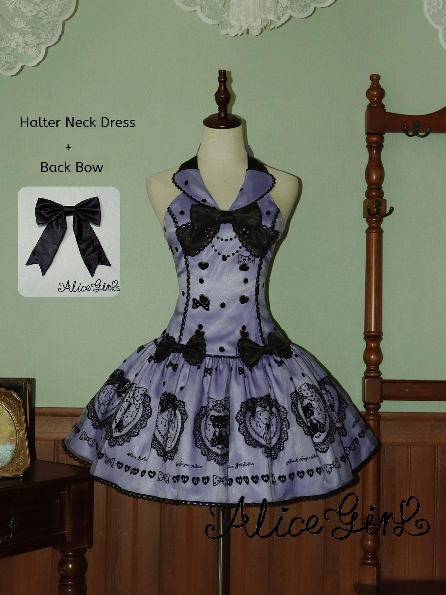 Alice Girl - Brown Sugar Bear - Printed Sweet Lolita Dress, Multiple Styles (L M S XL XS) 43697:783367