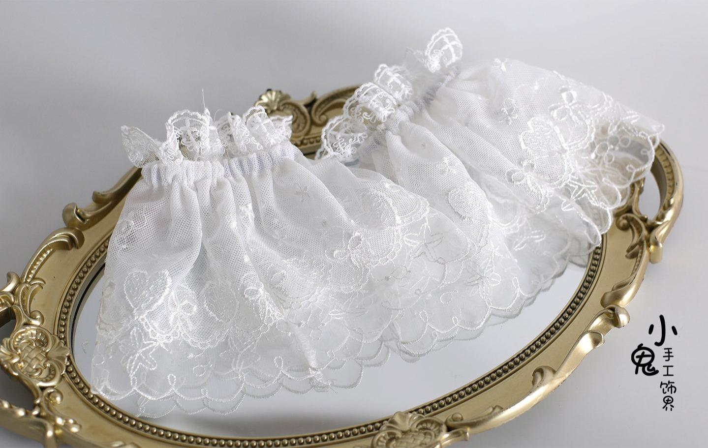 Lolita Headdress, Bunny Ear KC, Embroidered Lace