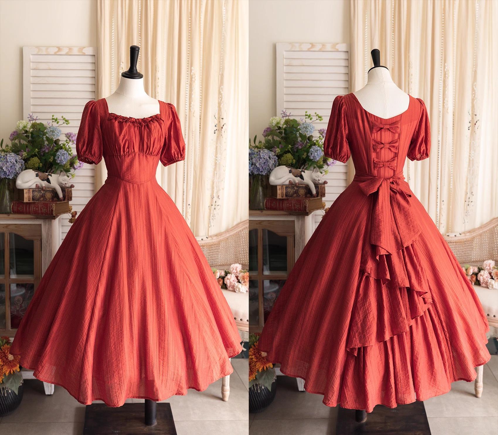 Forest Wardrobe~Forest Gallery~Classic Lolita OP Dress Vintage Cake Tail Dress 38370:585456