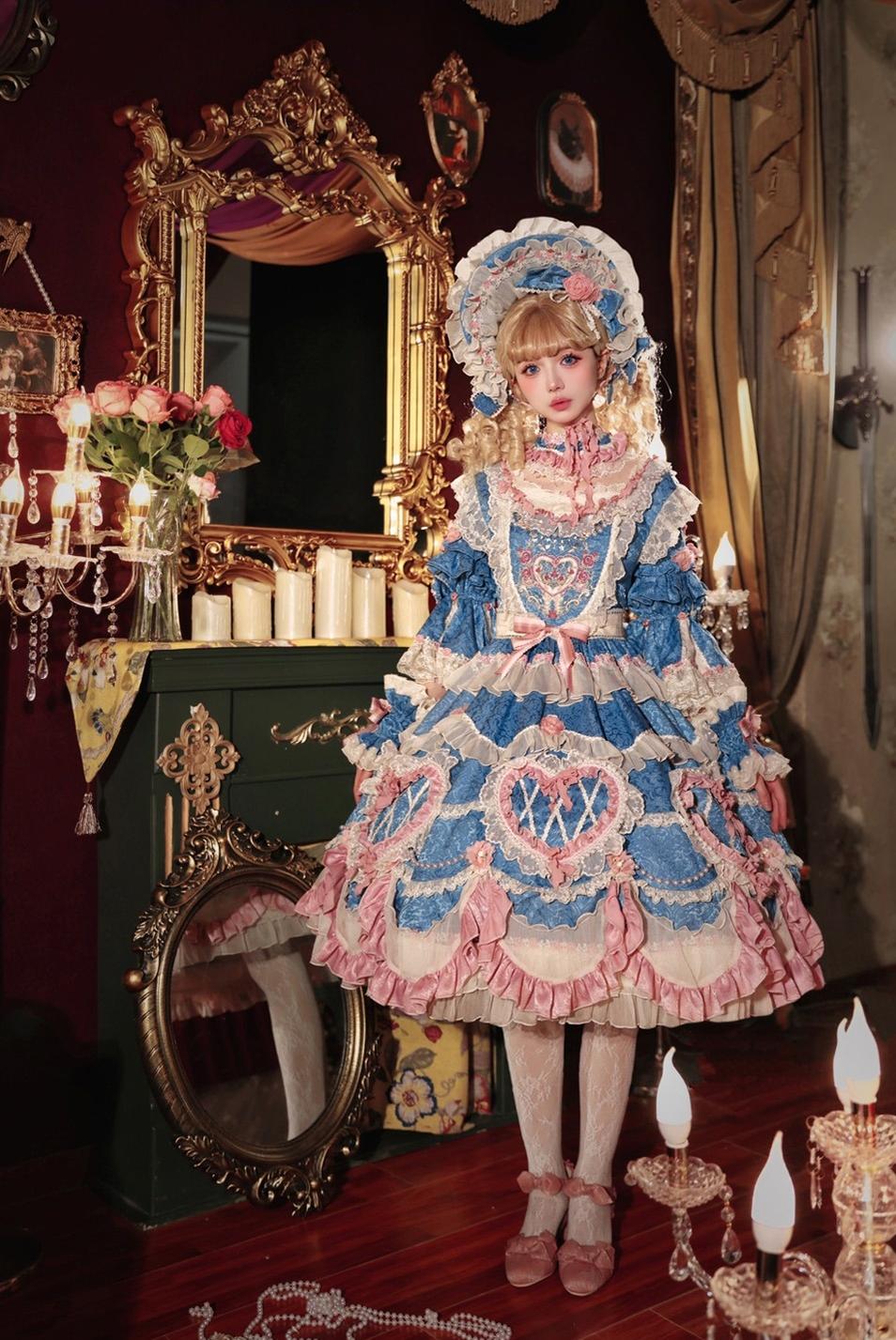 Bramble Rose - Antique Cake - Vintage Lolita OP Princess Dress Gorgeous Lolita Outfit 41536:701636