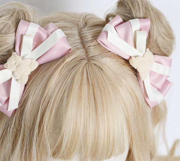 Xiaogui - Lolita Cute Bow Rabbit Ears Toy Hair Clip