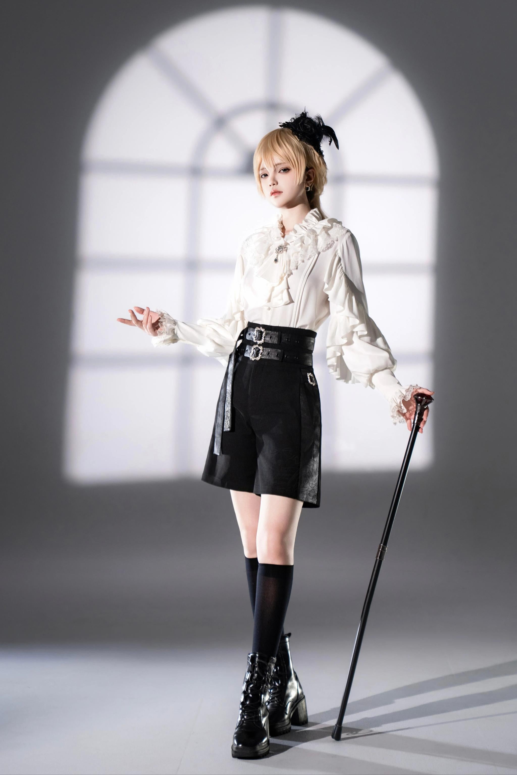 Night & Day Sonata SP - Ouji Lolita Satin Blouse Set, Shorts & Mermaid SK