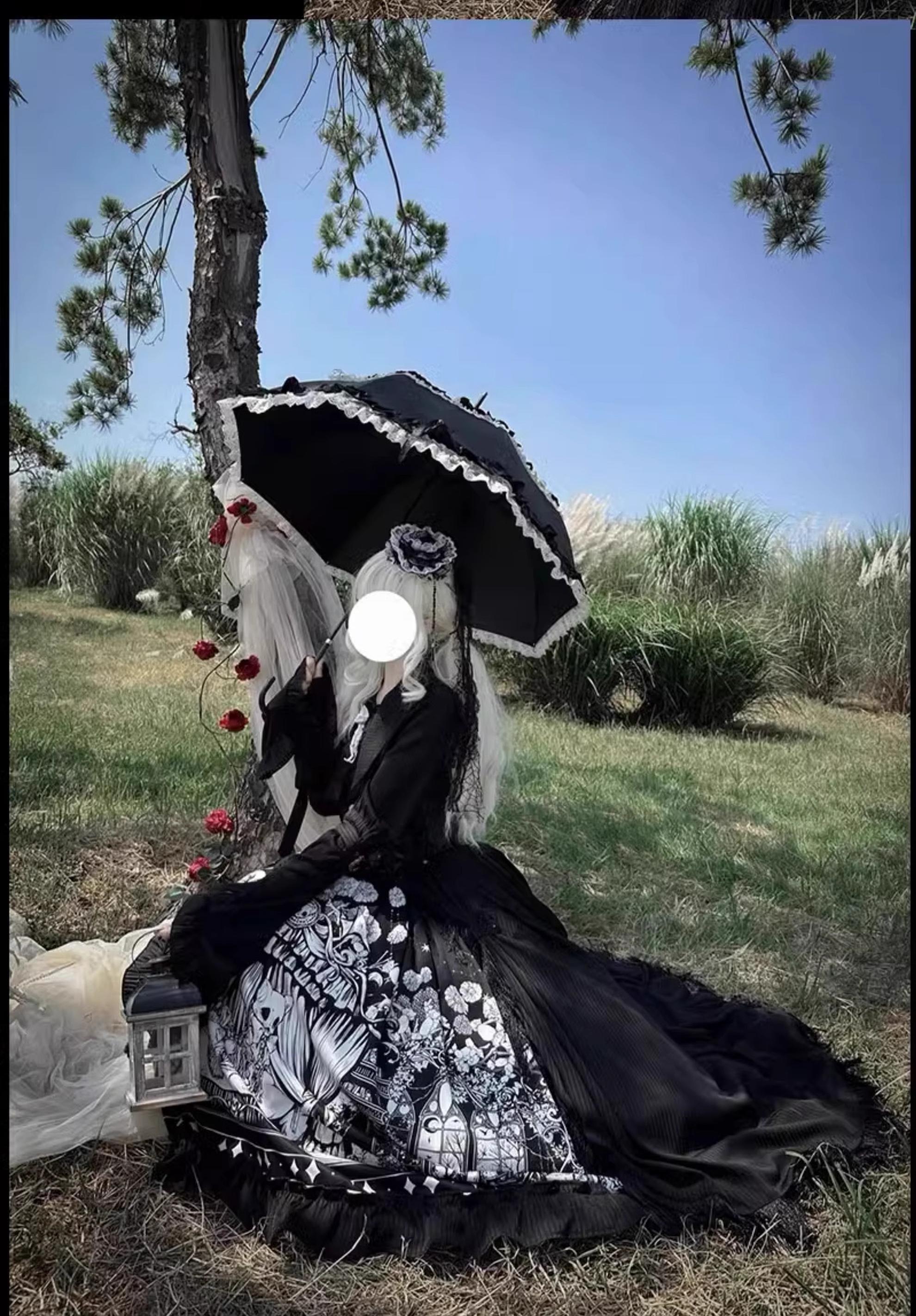 Caged Bird Hotel - Bone Theater - Halloween Gothic Lolita Fashion Shirt Skirt