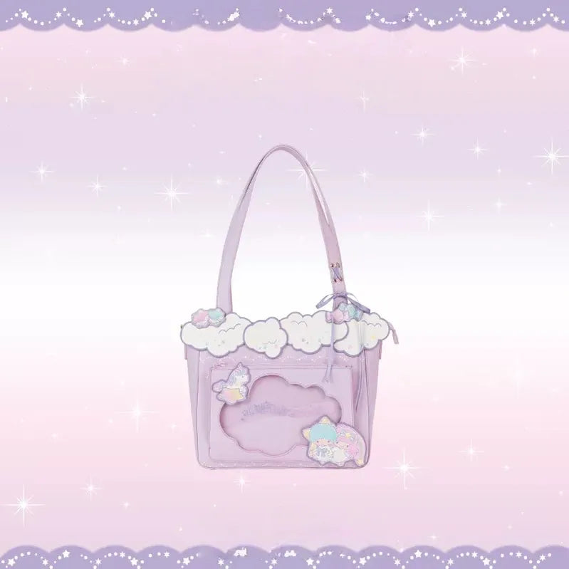 Little Twin Stars - Cotton Lining Sweet Lolita Dress Set, Unicorn and Star Print (L M S XL XS) 45655:857276