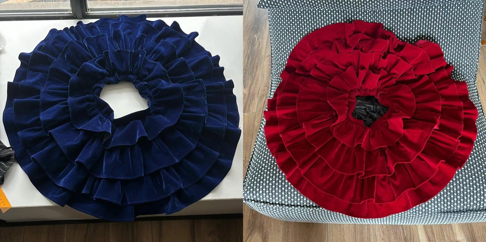 A Tiny Cake - Doll-like Velvet Lolita Skirt, Tiered Skirt (L M S) 44618:814526