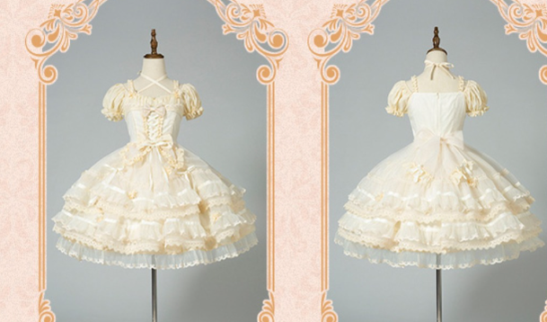 Puppets and Doll - Sweet Lolita OP Dress Multicolor