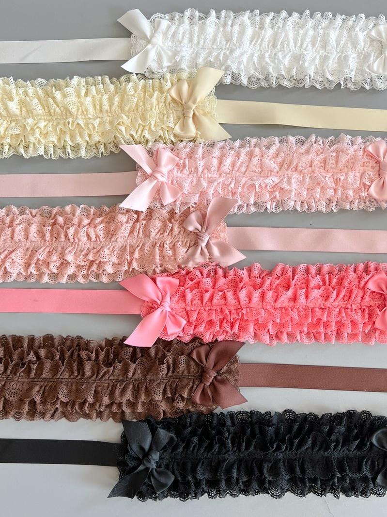 MAID~Customized Elegant Lolita Bow Lace KC Headdress 32564:390708