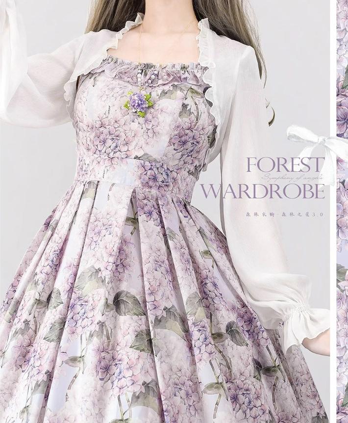 Forest Wardrobe - Forest Basket 3.0 - Vintage Lolita JSK Dress Summer Thin Dress
