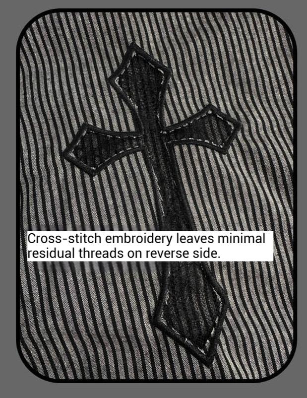 Susin Lolita - Striped Cross - Gothic Coordinated Lolita Set, Adjustable Blouse & Skirt 43331:774018