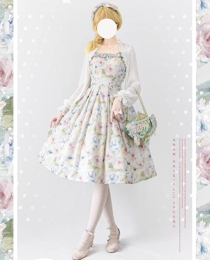 Forest Wardrobe - Forest Basket 3.0 - Vintage Lolita JSK Dress Summer Thin Dress