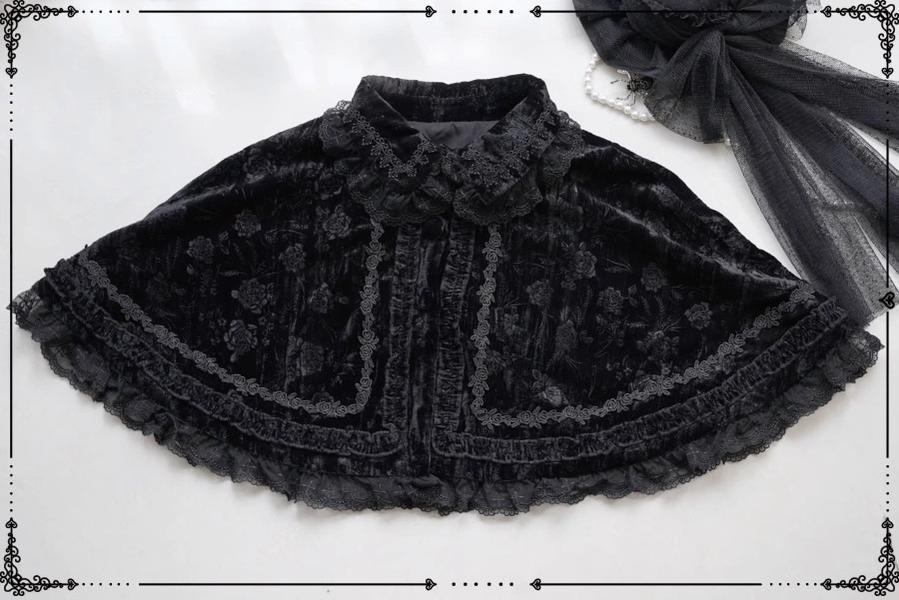 Moon River - Moonlit Spider - Gothic Lolita SK & JSK Dress Outfit Set (Black / L M S) 44232:799403