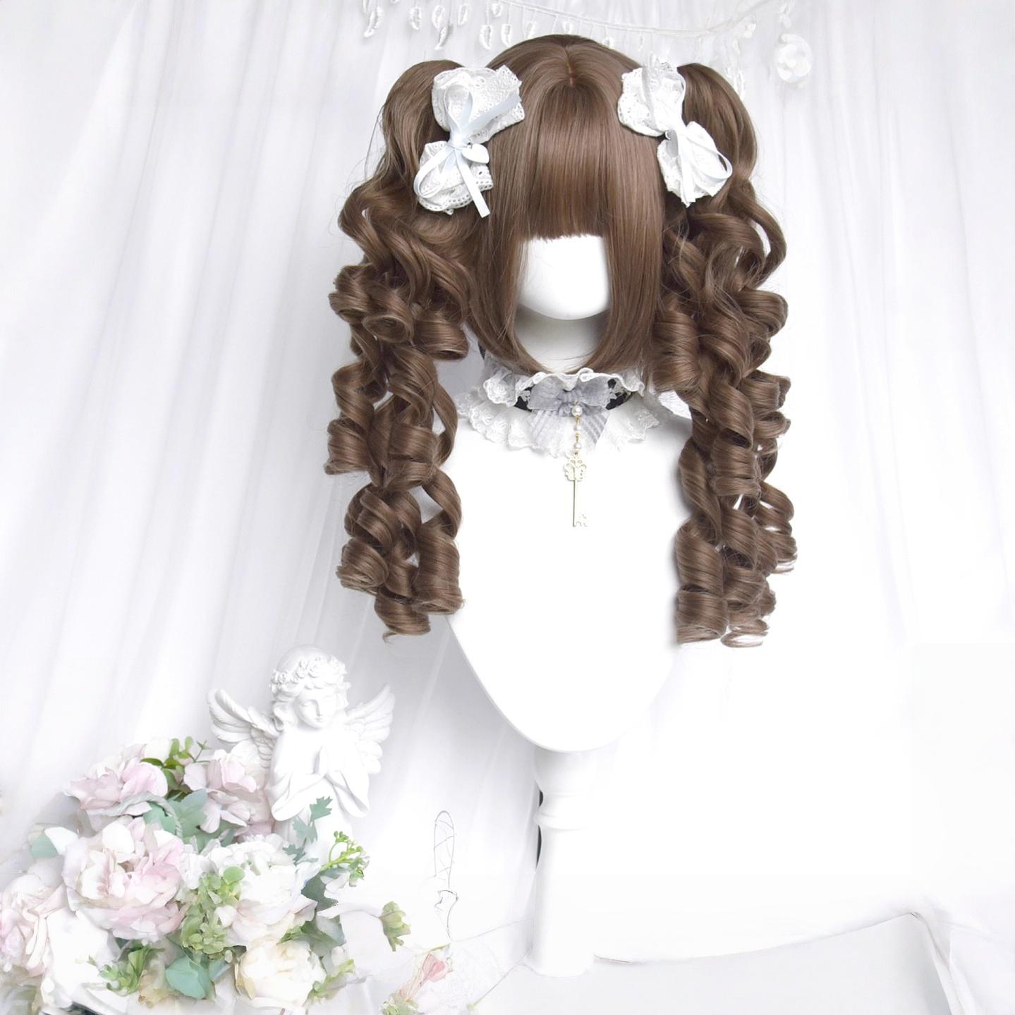 Sinwavy - Doll Like Lolita Wig, Detachable Curl Ponytails 44203:798611