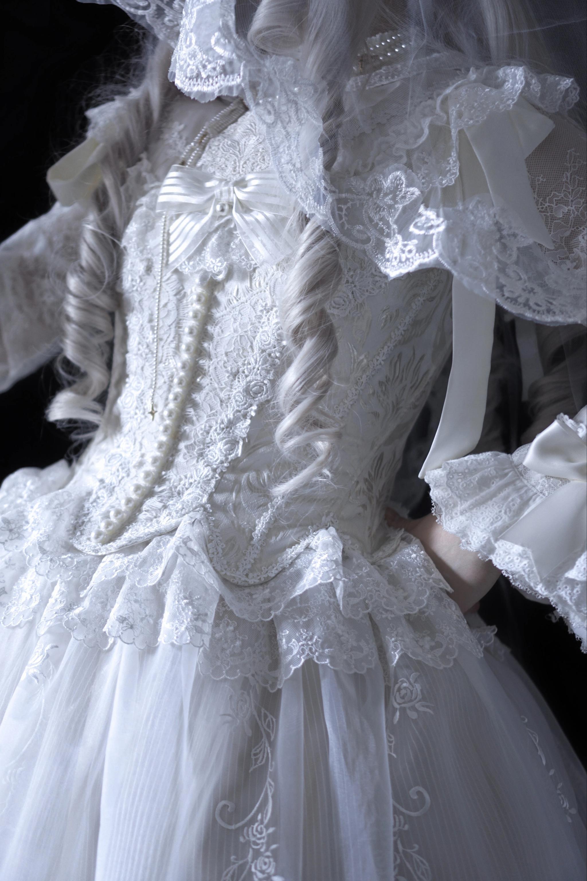 AuroraBorealis - Moonshadow - Gorgeous Wedding Lolita Dress Set Embroidered JSK SK and Bodice 41640:709256