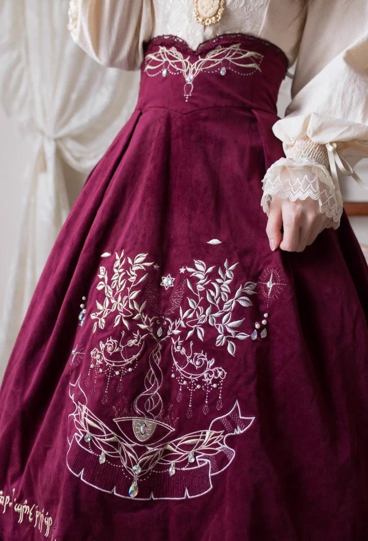 Twin Trees' Celestial Glow - Classic Lolita Bust-Supporting JSK, Plus Size 44508:810890