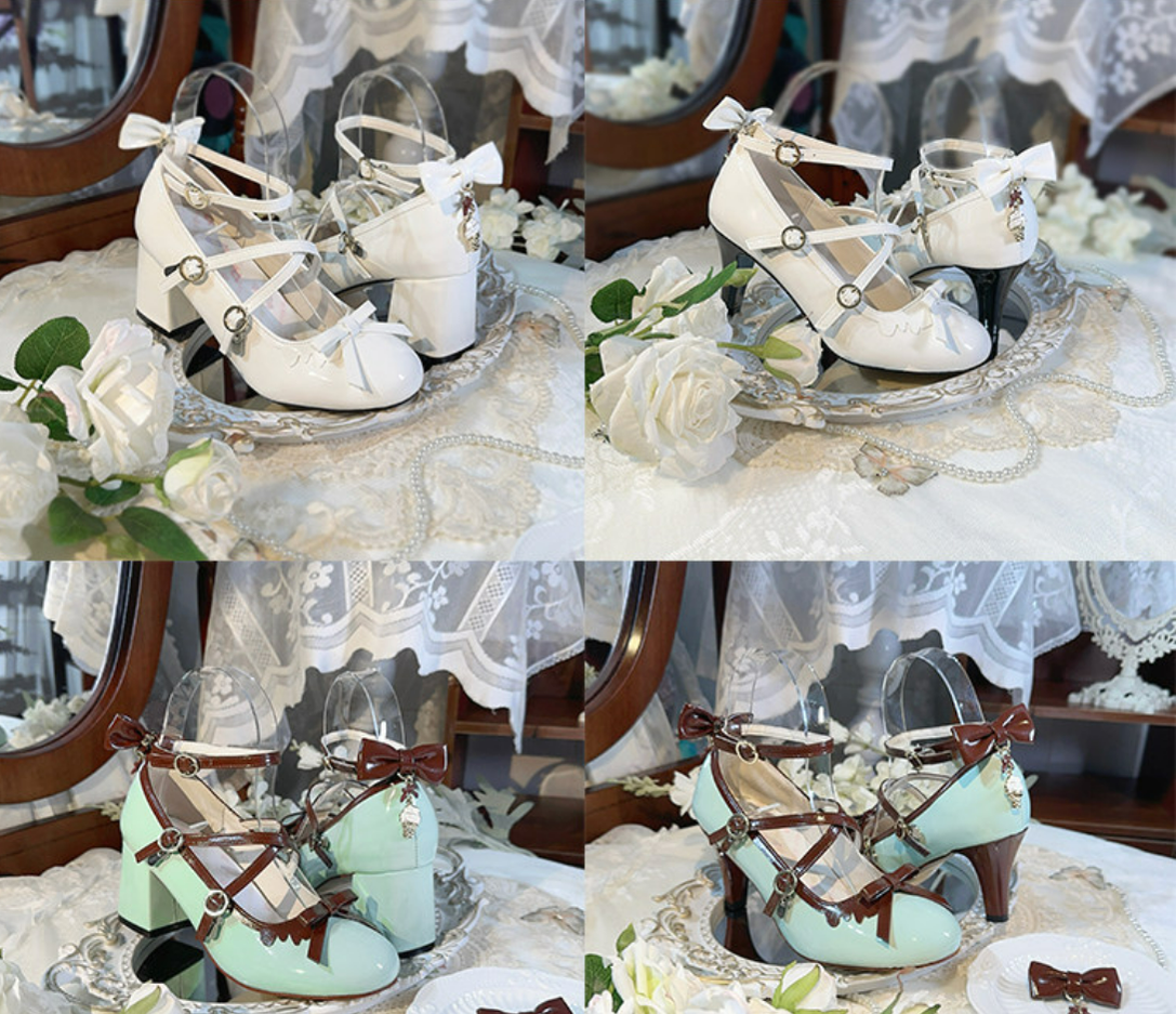 Lady Tea Party - Elegant Lolita Heel Shoes, Macaron Color 44576:815625