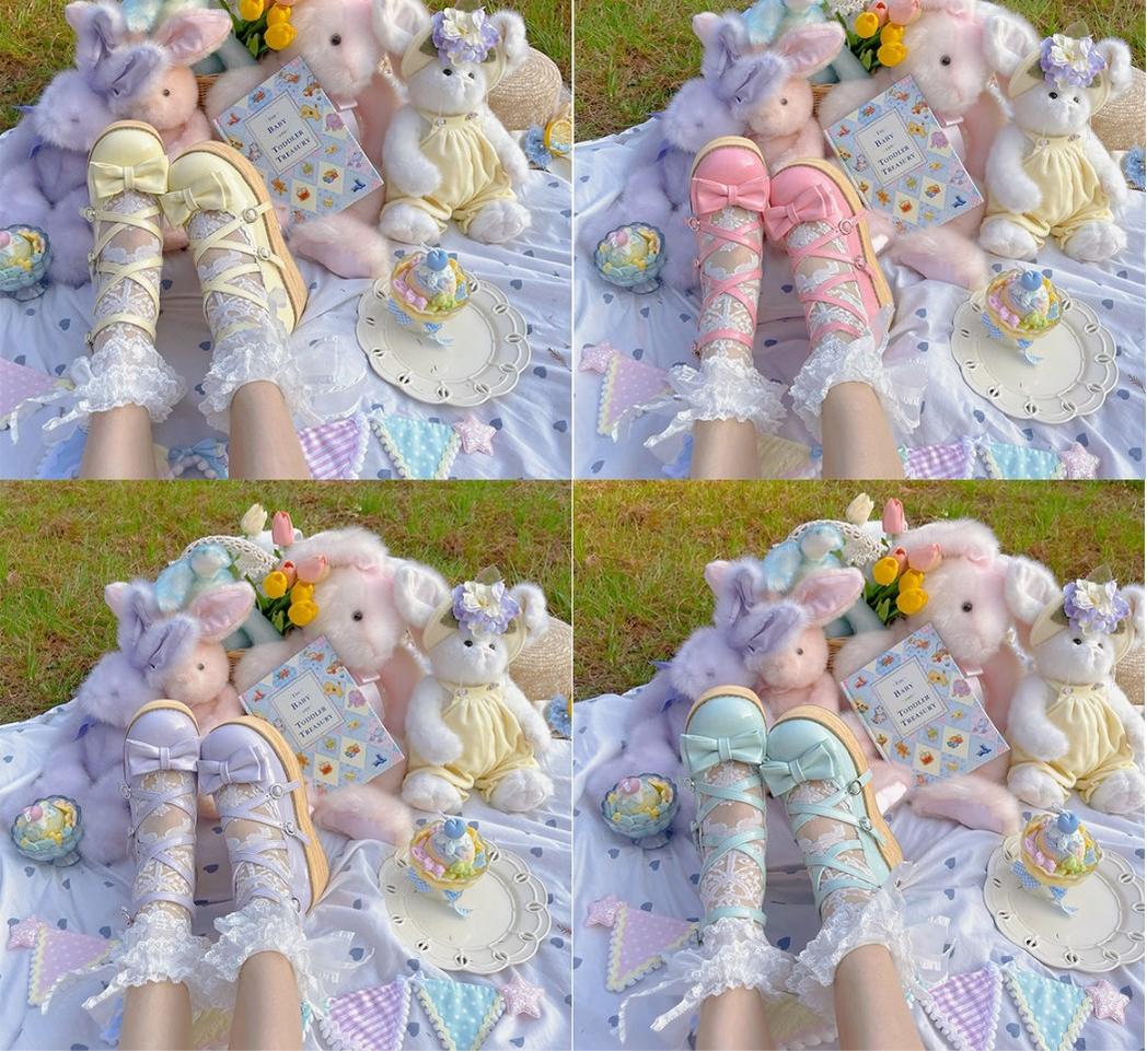 (BFM)Modo~Sweet Lolita Round-toe Platform Shoes Ankle Strap Shoes   