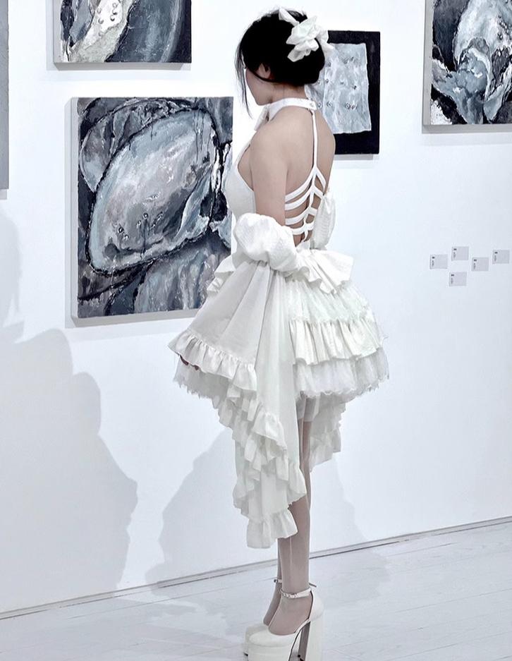 Diamond Honey - Desire Serpent - Gothic Lolita JSK Dress Snake Print Slimming Backless Dress