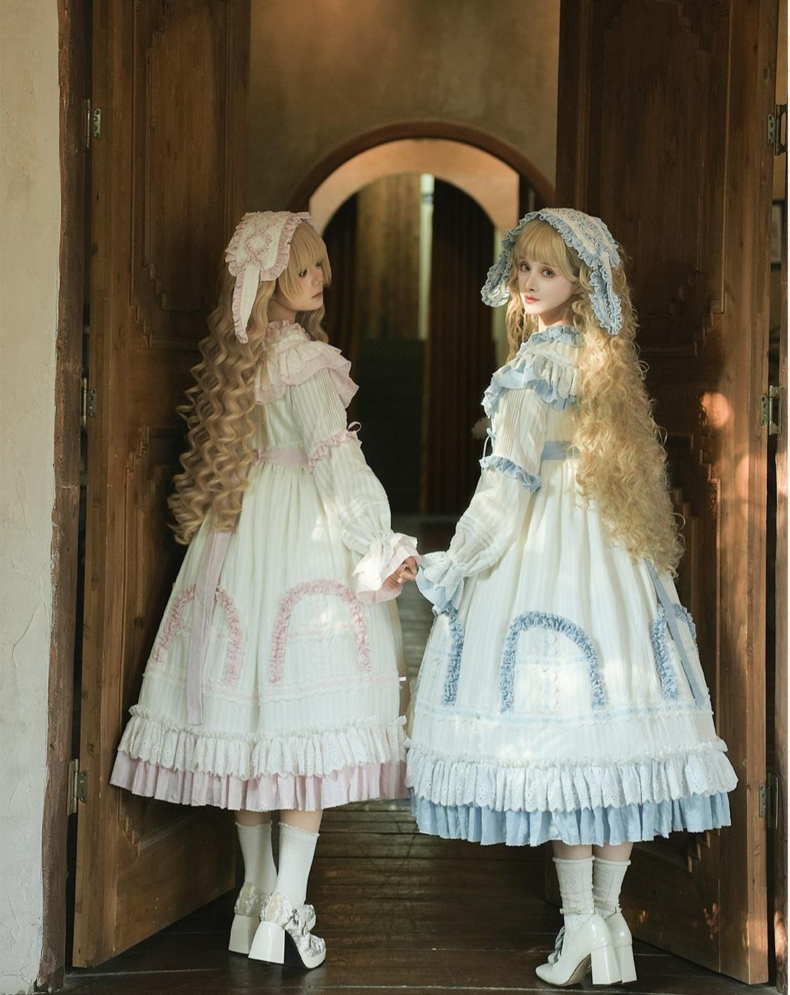 Lilian - Classic Lolita Doll-like Dress, Bunny Ear Hairband 44881:825350