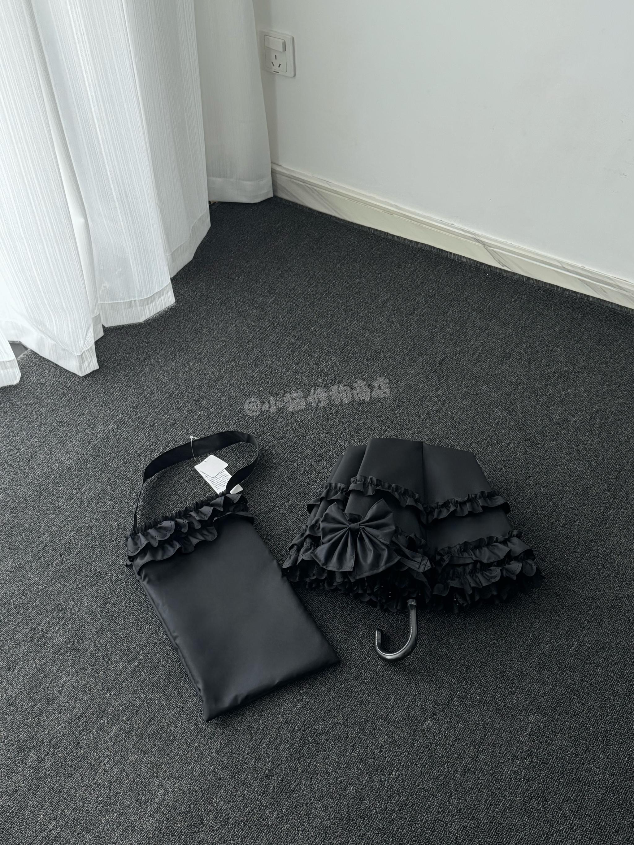 Classic Lolita Foldable Sunscreen Parasol with Ruffles 45588:854151