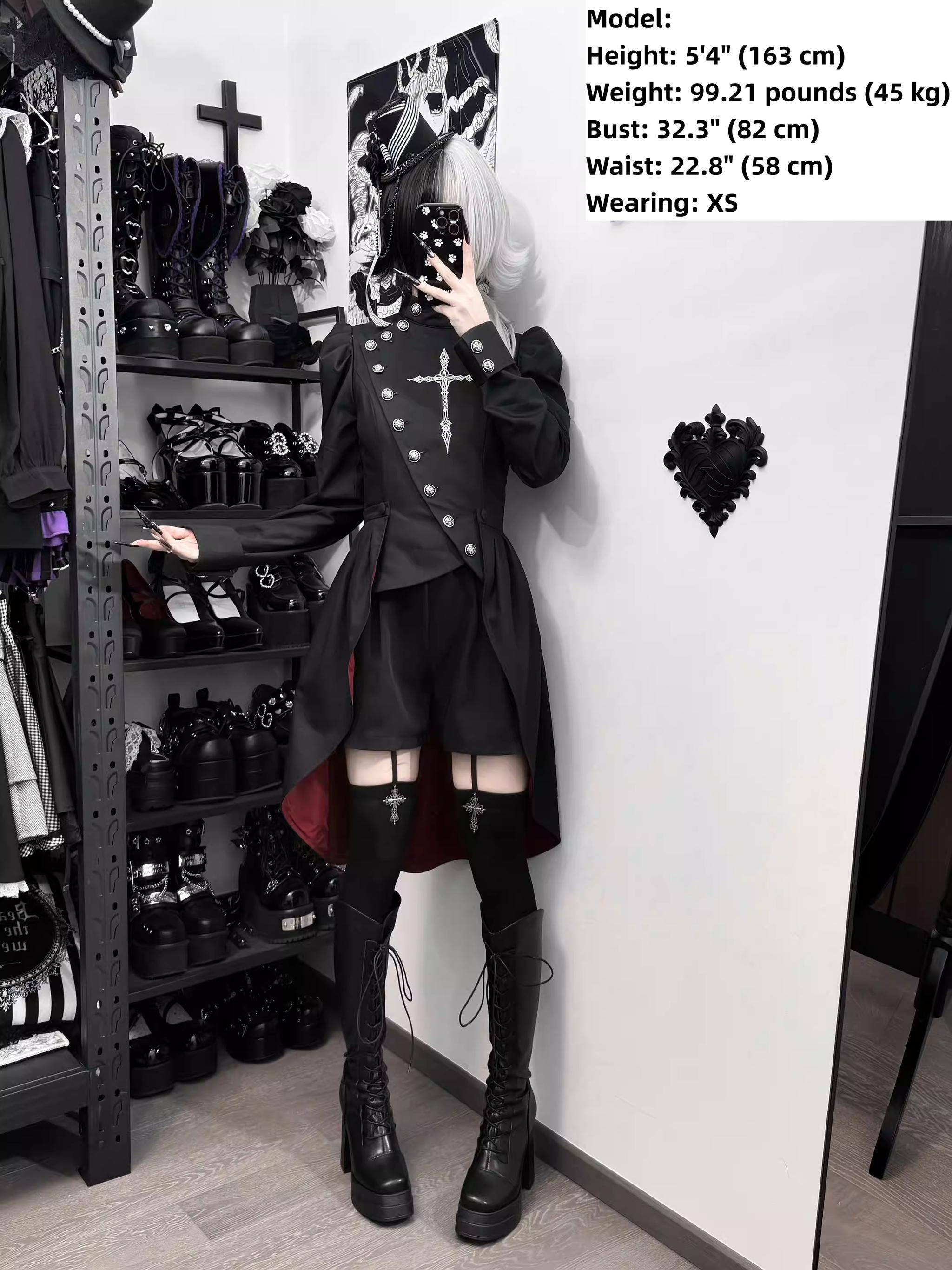 White Night Sonata - Ouji Lolita Embroidery Coat, Detachable Trailing