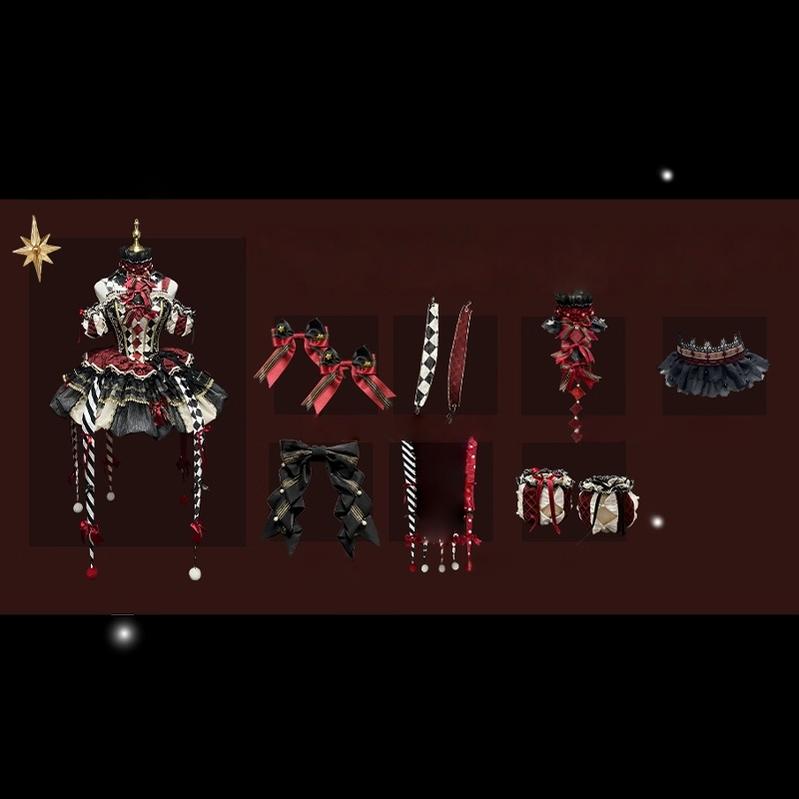 MieYe - Queen - Circus Inspired Lolita JSK Dress, Built-in Fishbone (L M S XL) 44300:803424