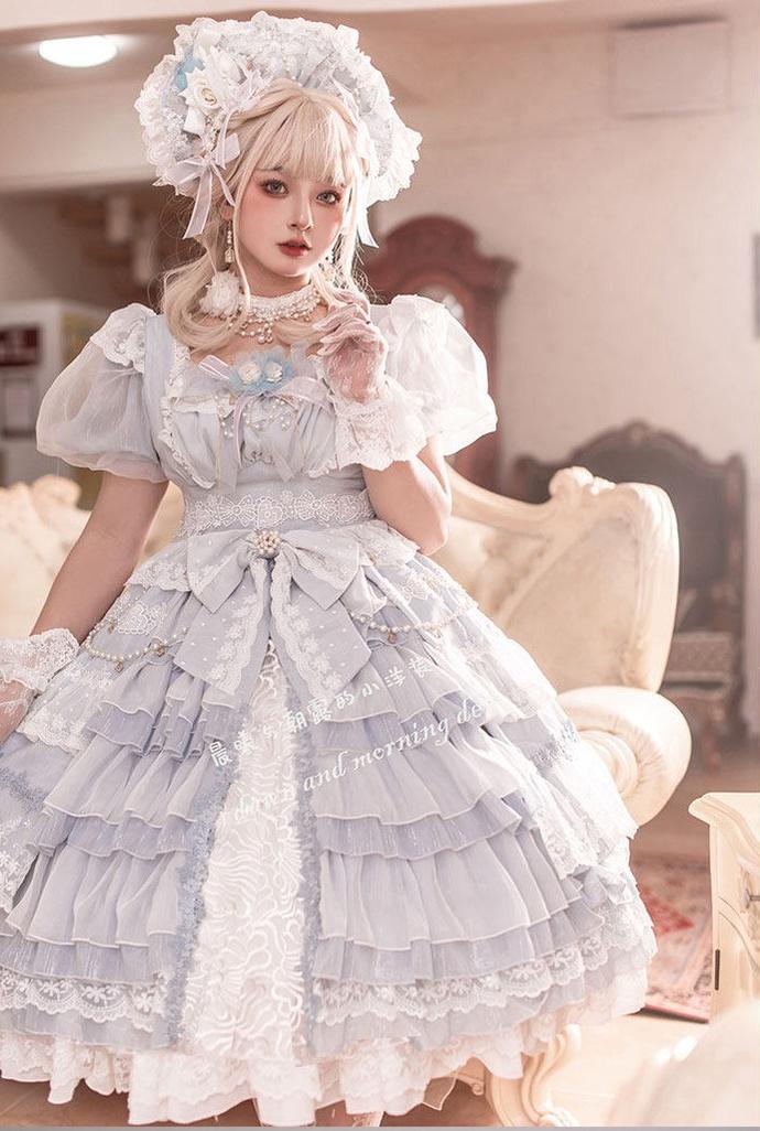Waltz - Classic Lolita Plus-size OP Dress, Front Opening