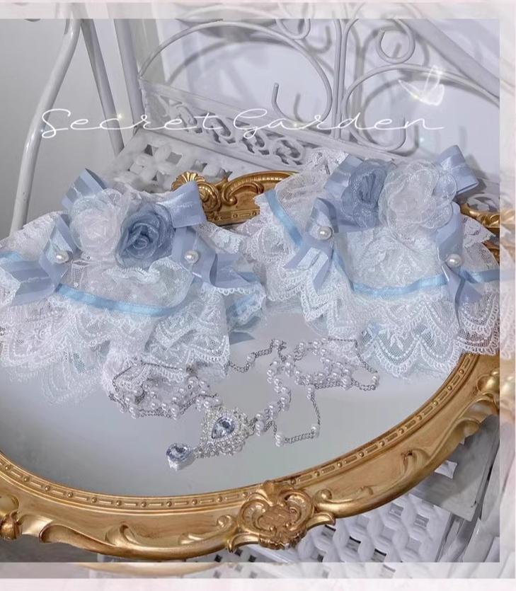MieYe - Diana Rose - Bridal Lolita Dress Short Wedding OP with Accessories (F L M S XL) 41638:709210