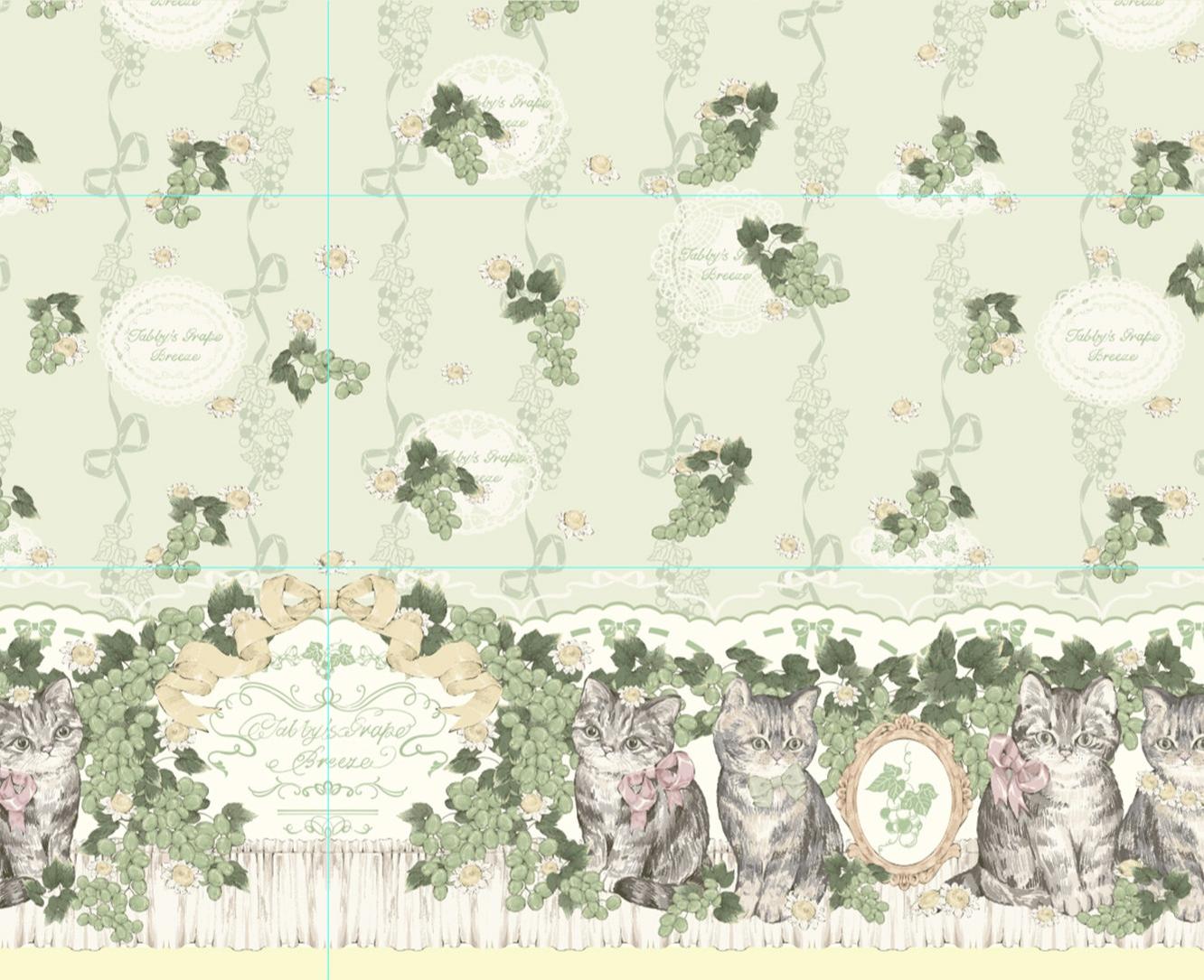 Grape Garden Cat - Classic Lolita Printed JSK Dress, Short Sleeve OP 45241:841536