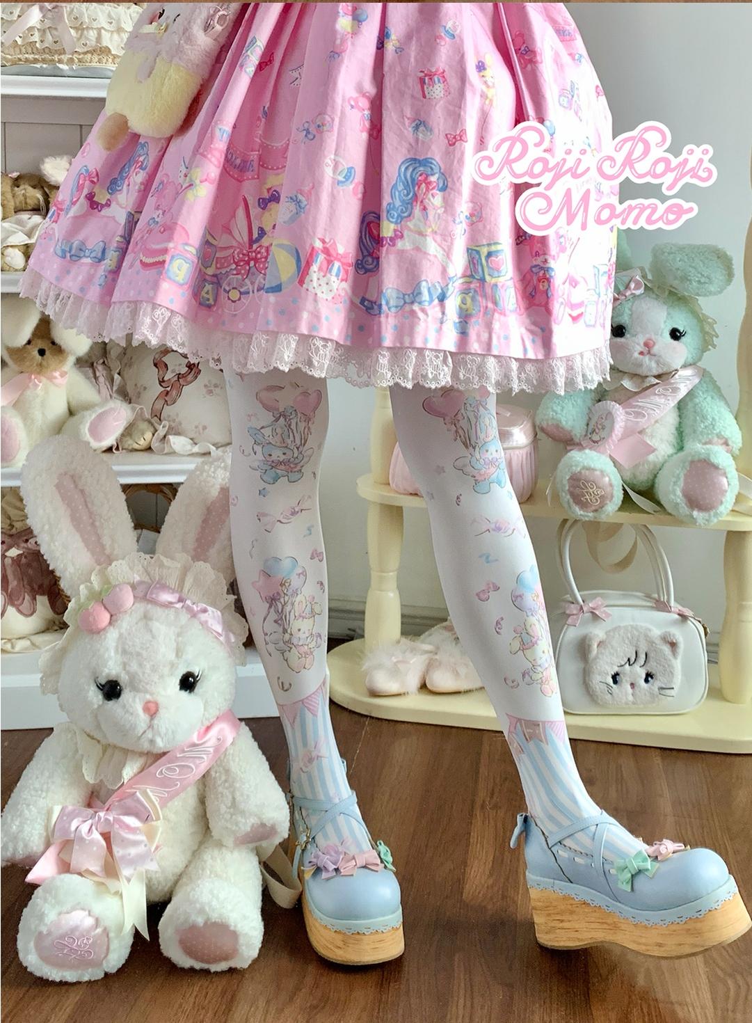 Roji Roji - Bunny Printed Sweet Lolita Pantyhose 44250:800434