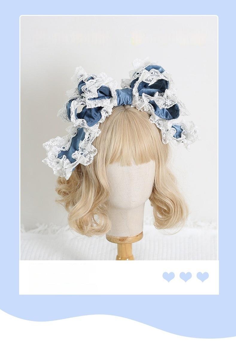 Xiaogui - Sweet Lolita KC with Large Lace Bow in Multiple Colors