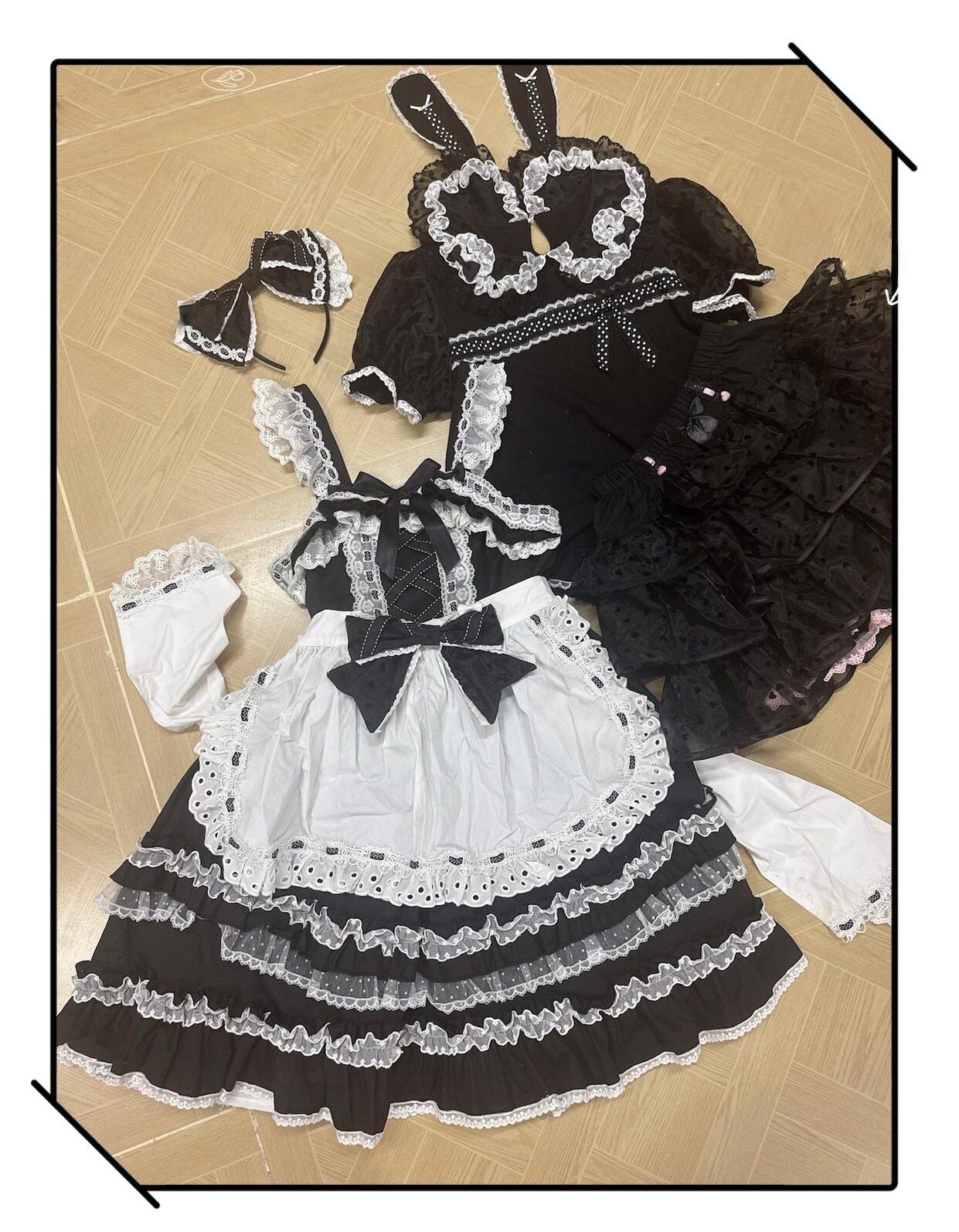 Little Dessert Chef - Old School Lolita JSK Dress, Cream-Like Ruffle