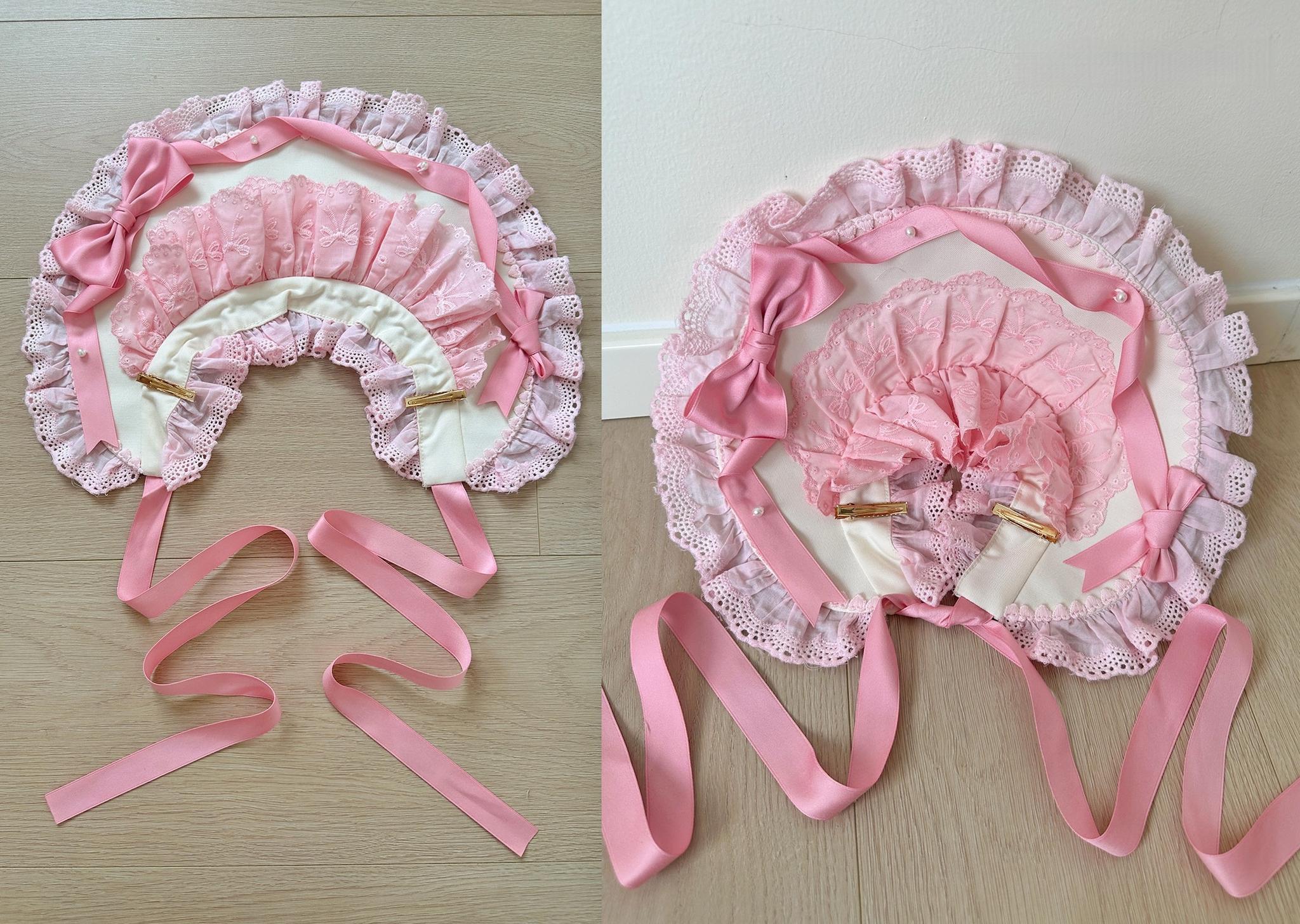 Cream Fondant - Old School Lolita JSK & OP Dress, Pearl Accent Yellow-pink BNT Only (one size / choose M) S