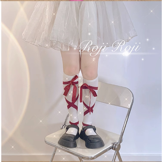 Roji roji - Uniform Cotton Lolita Autumn Calf Socks