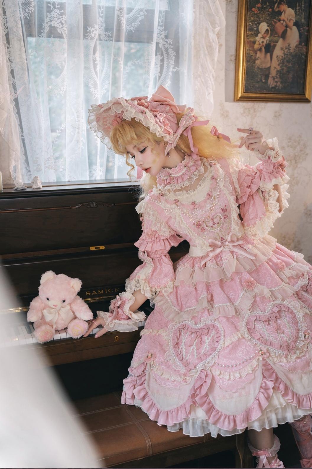 Bramble Rose - Antique Cake - Vintage Lolita OP Princess Dress Gorgeous Lolita Outfit 41536:701618