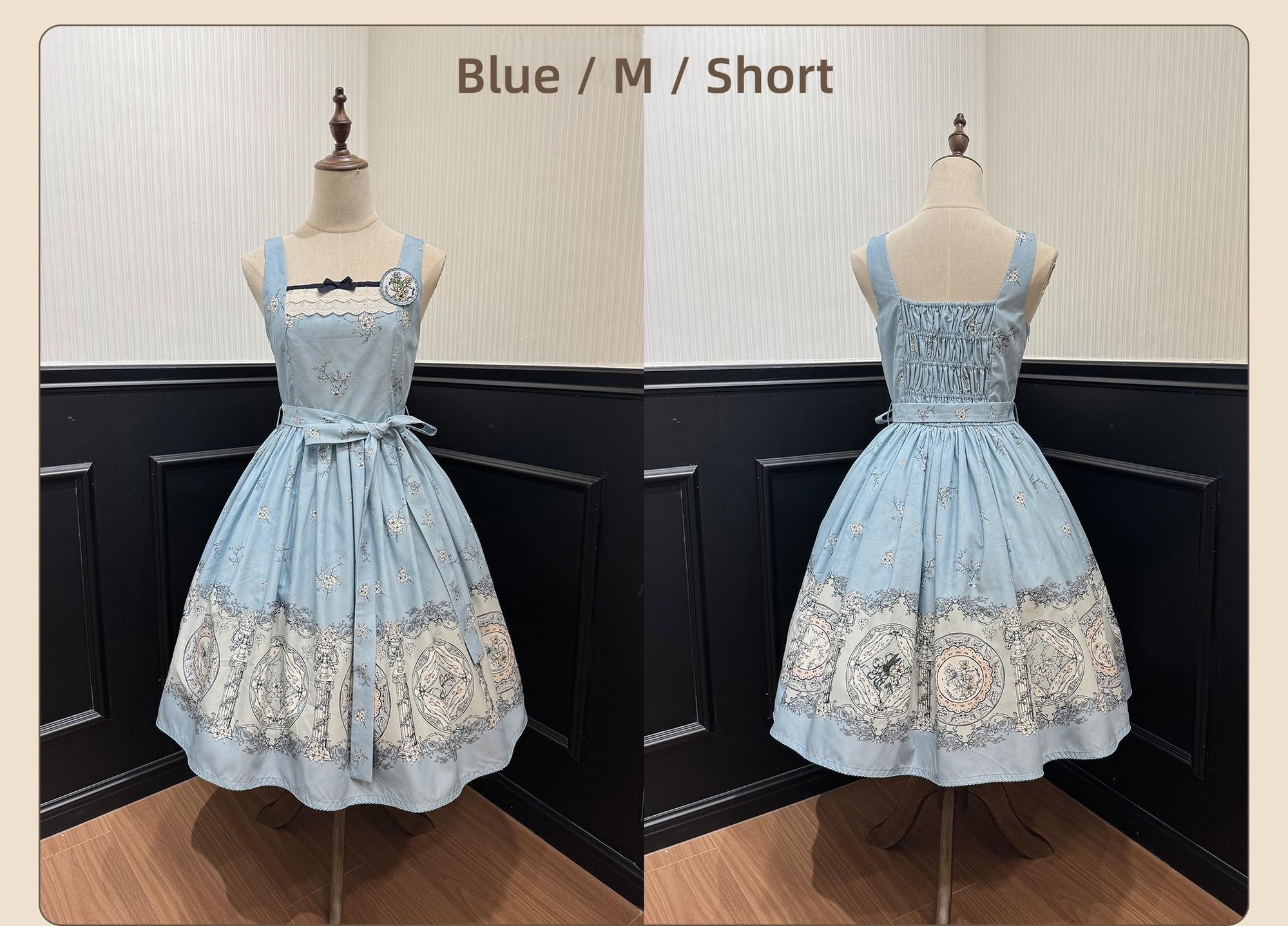 DreamWhale - Small Porcelain Plate - Classic Lolita JSK Printed Dress 43990:790732