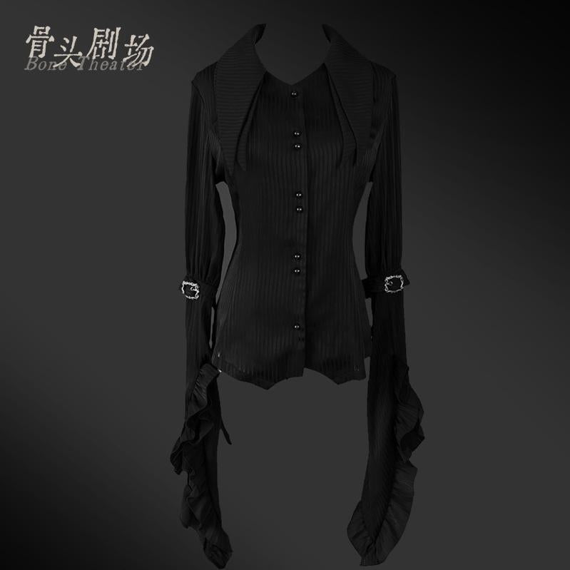 Caged Bird Hotel - Bone Theater - Halloween Gothic Lolita Fashion Shirt Skirt S Single shirt (without jabot)