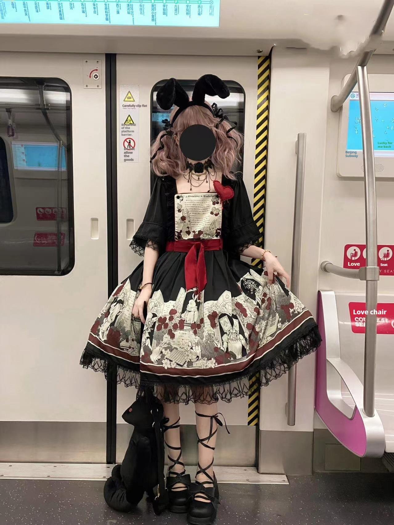 Caged Bird Hotel - Alice - Kawaii Lolita Dress OP Dress Sleepwear