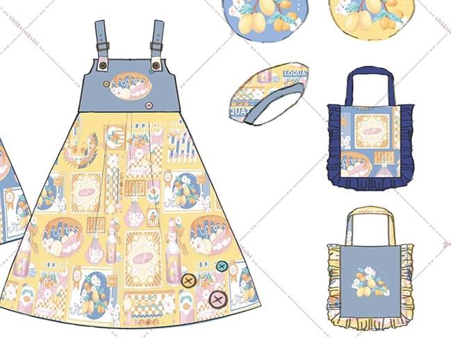 Miss Point~Daisy Lemon~Kawaii Lolita Lemon Print JSK Customized 21508:310834