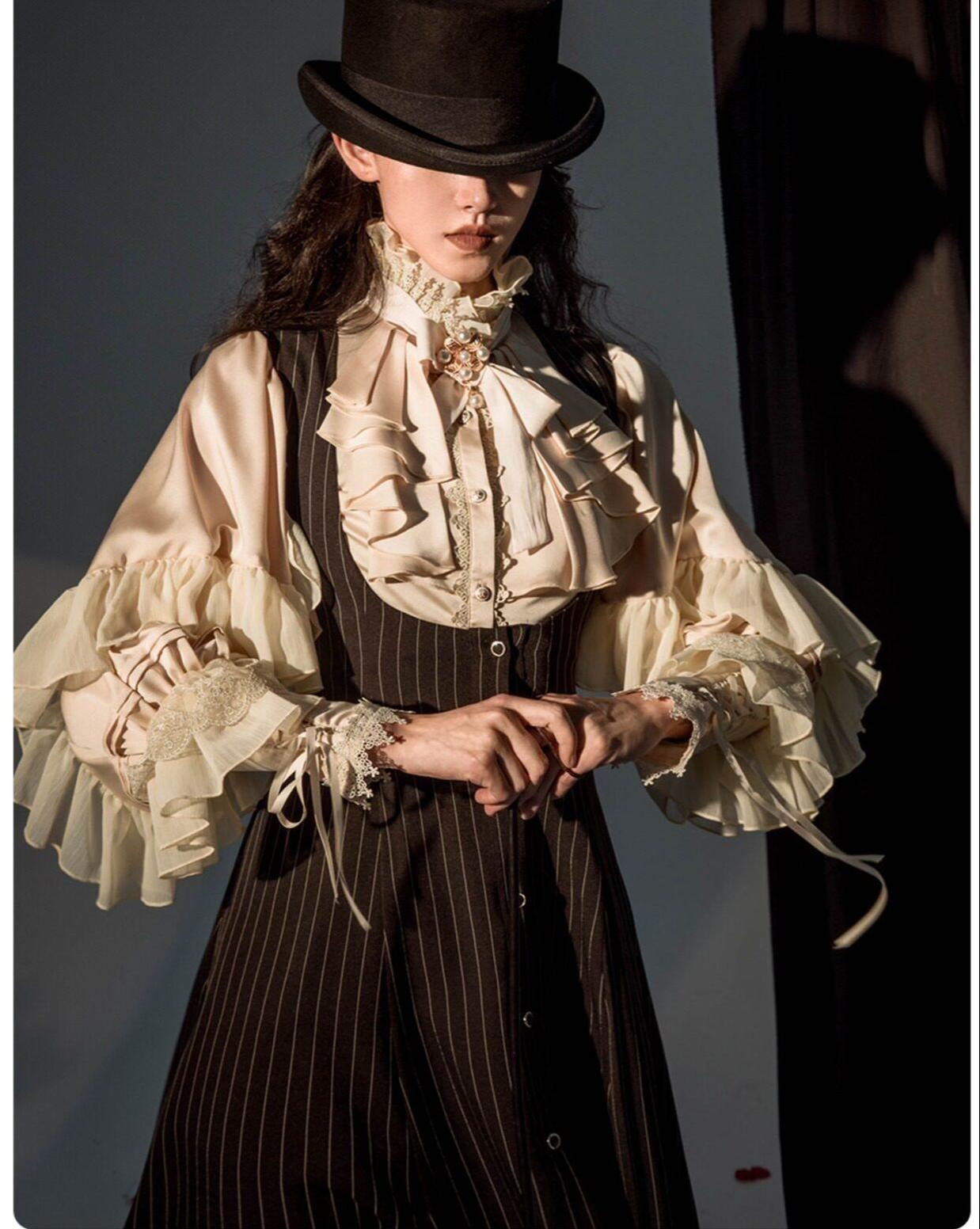 Dragon Bone Cemetery - Gothic Lolita Long Sleeve Blouse