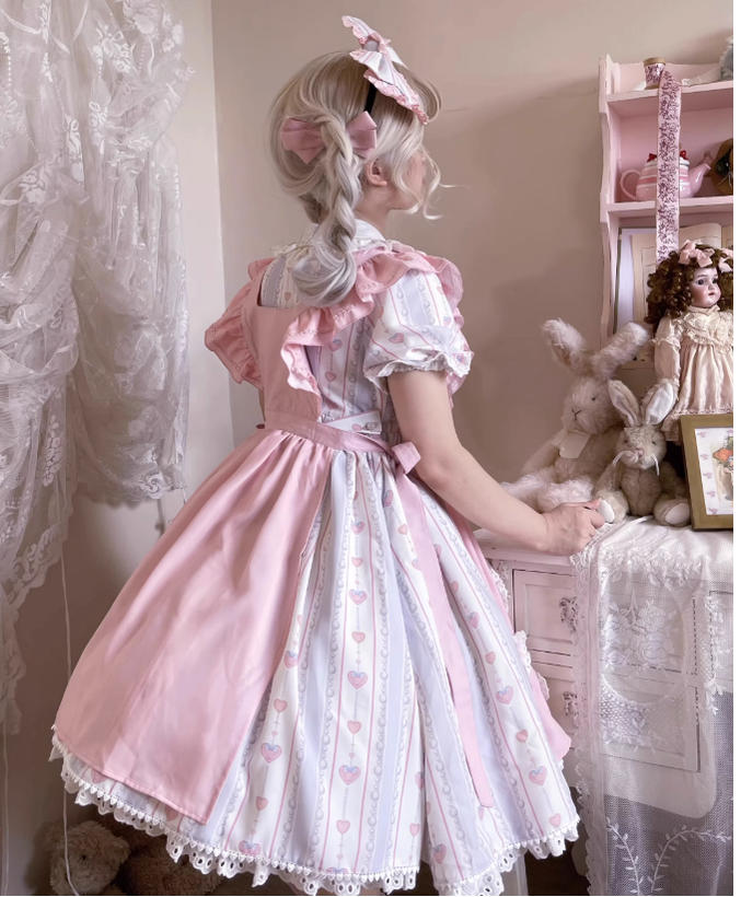 Eternity Spring~Barbie Bear~Sweet Lolita Bear Print JSK and OP 21222:300652