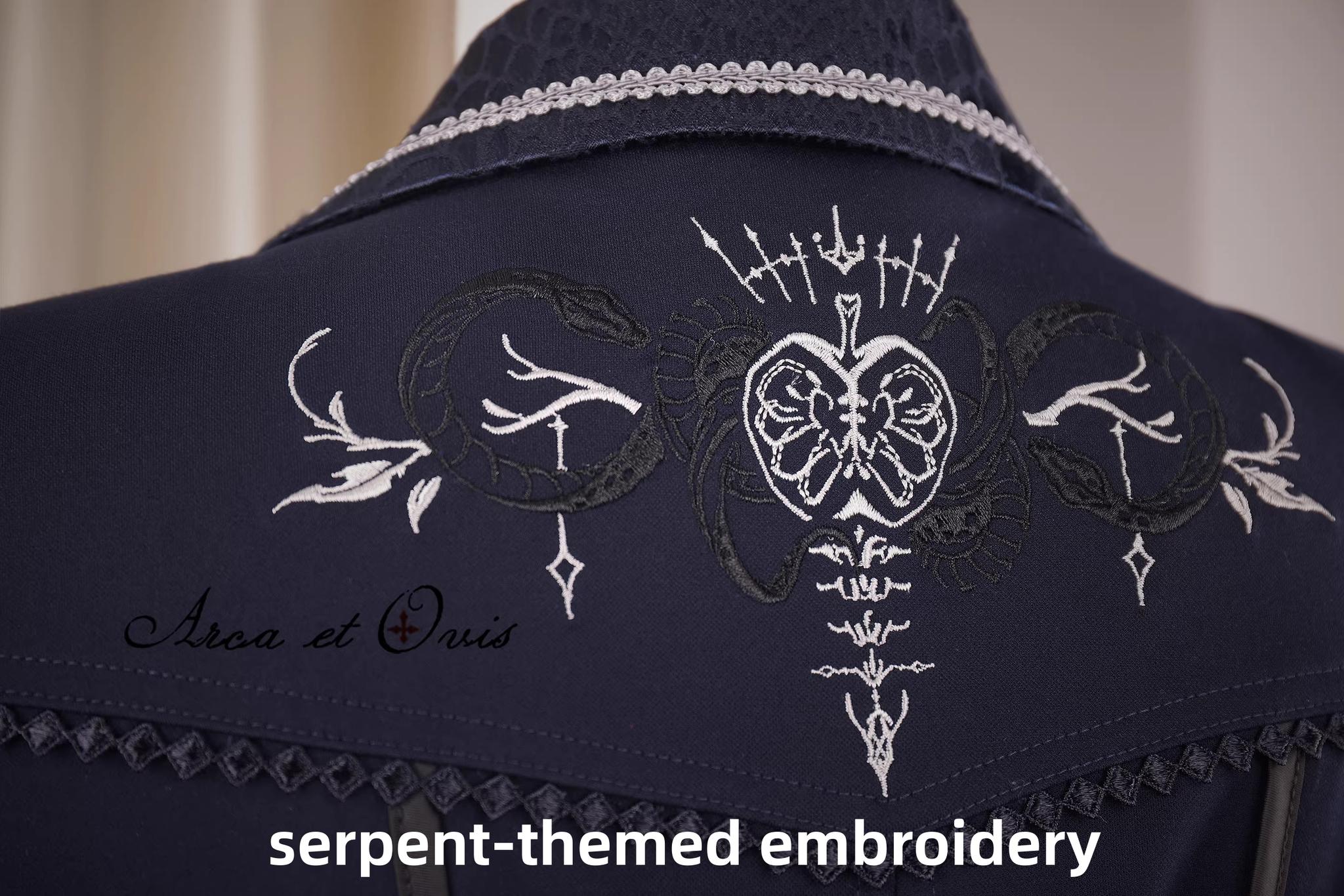 Bat Wing - Embroidery Ouji Lolita Coat, Detachable Front Panels 44433:808181