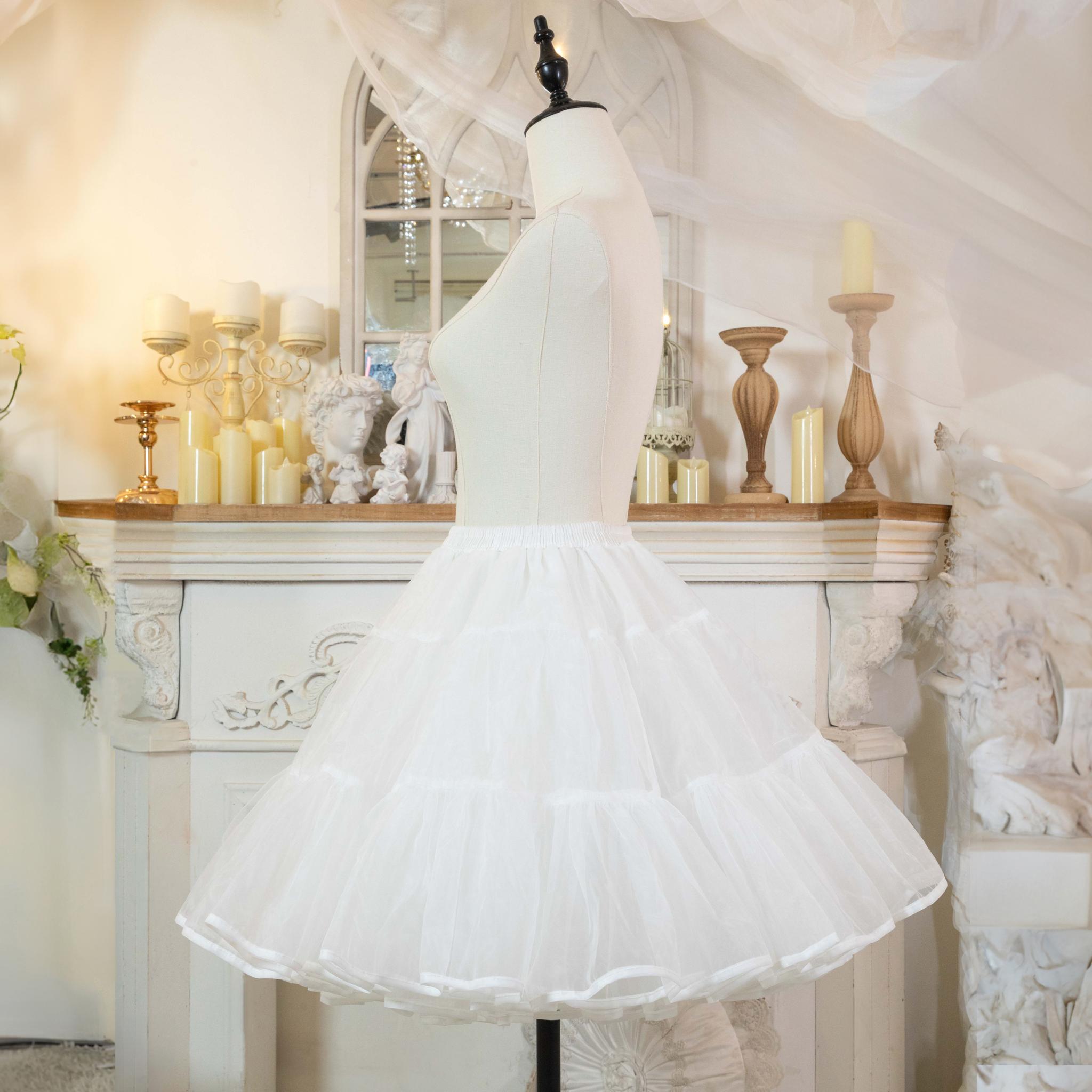 Noloria by 42Lolita - Medium-High Volume Lolita White Puffy Petticoat, 17.7" (45 CM)