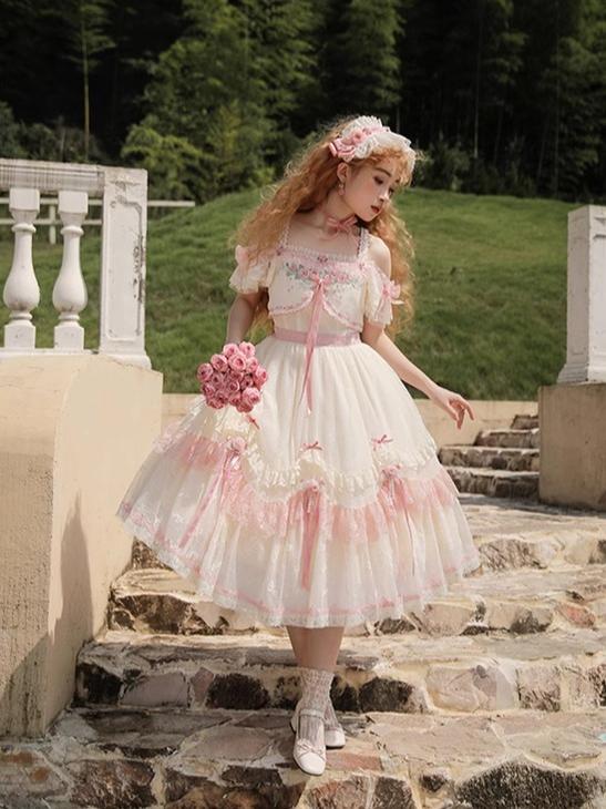Mademoiselle Pearl - Rose Garden - Elegant Lolita Dress Bridal Floral Dress