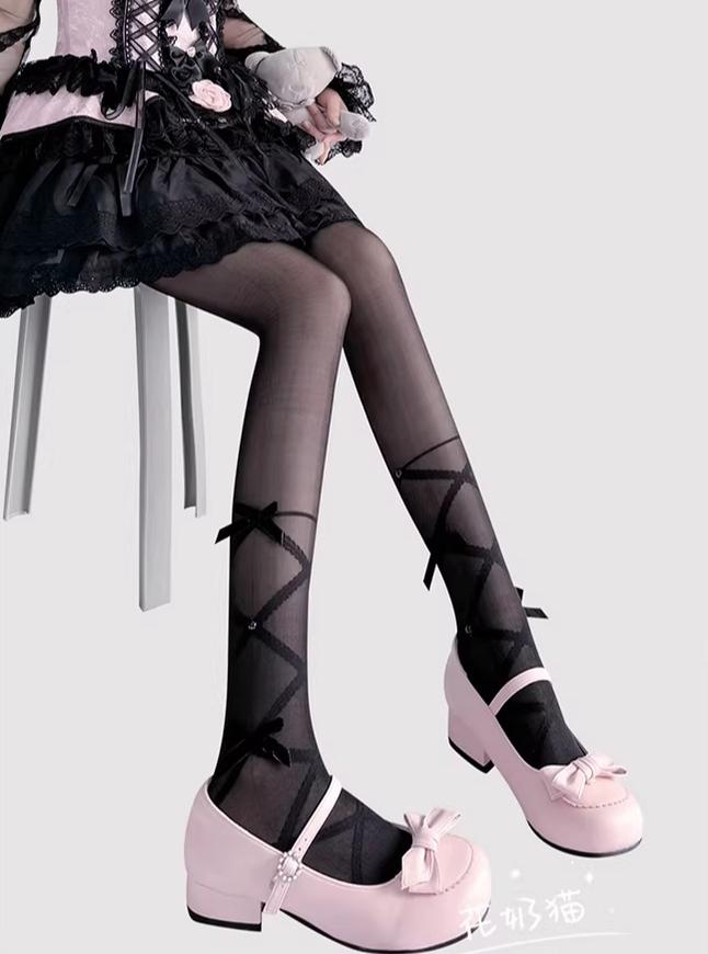 Daily Lolita Summer Pantyhose, Delicate Bows