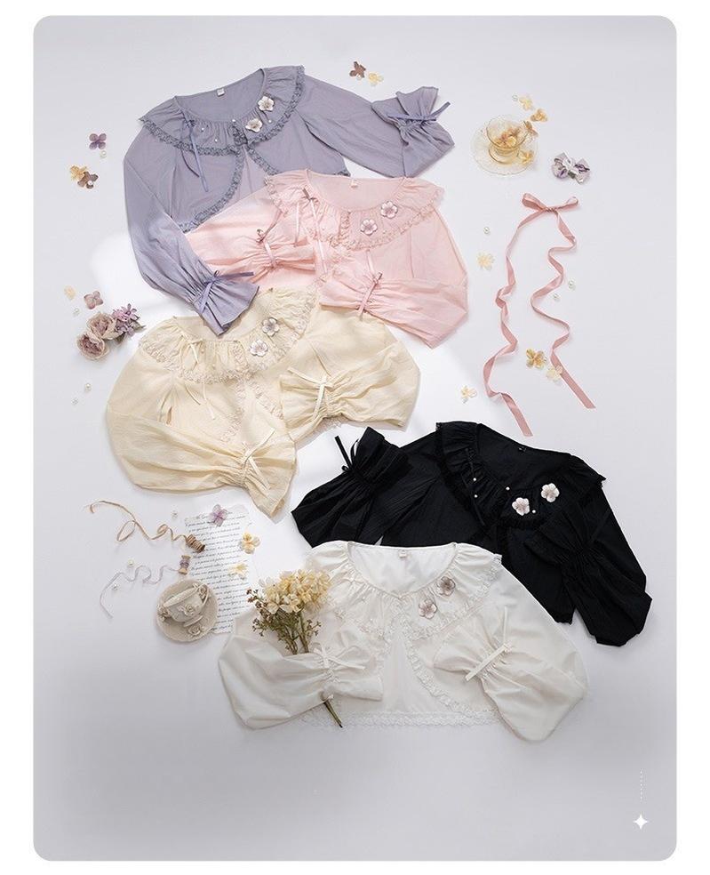 NyaNya - Four Seasons - UPF50+ Daily Lolita Light Cardigan With Embroidered Floral