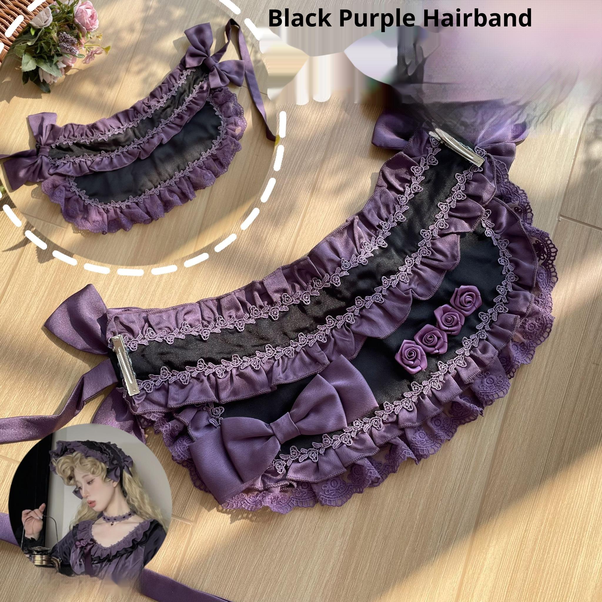 Uncle's Workshop - Stacked - Lolita Accessory Set Hairband Bow Trailing Brooch Choker 41626:707394