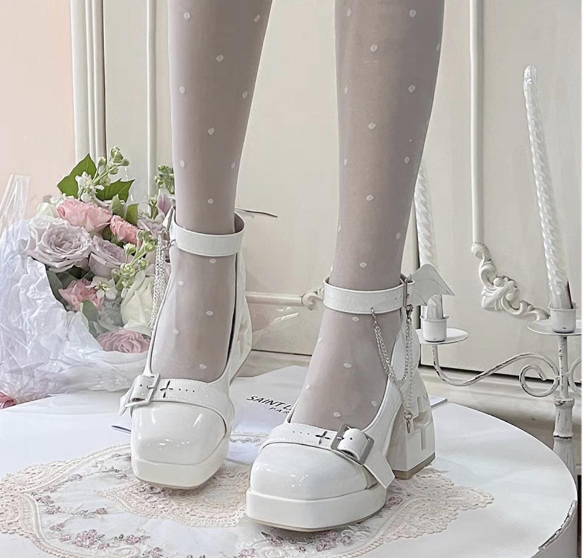 Bingo Lulu - Late Century Sweetheart - Punk Lolita High Heels Mary Jane Lolita Shoes