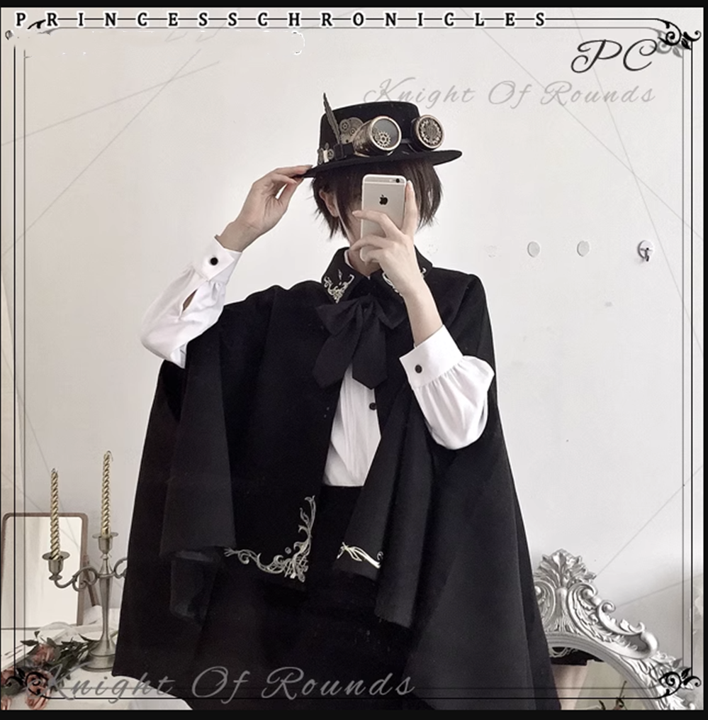 Princess Chronicles - Medieval Ouji Lolita Embroidered Cape 4400:308116