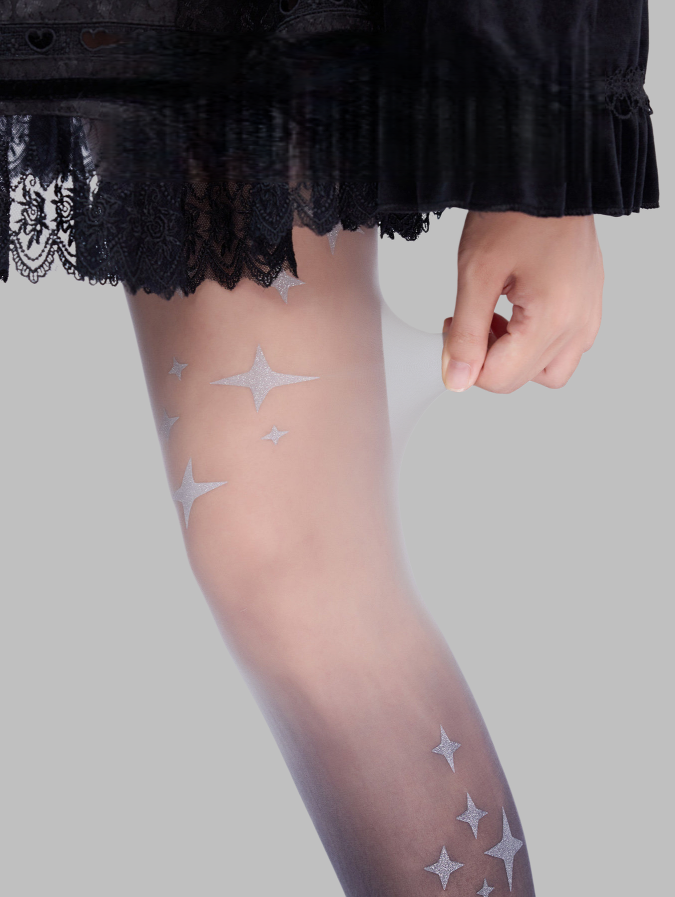 Printed Gothic Lolita Pantyhose, Gradient Color