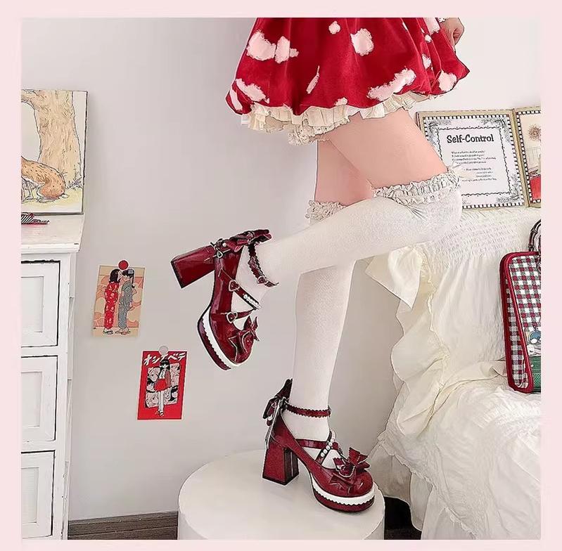 Witch's Night - Crush Complex - Sweet Lolita Heel Shoes, Pearls & Bows 43746:784522